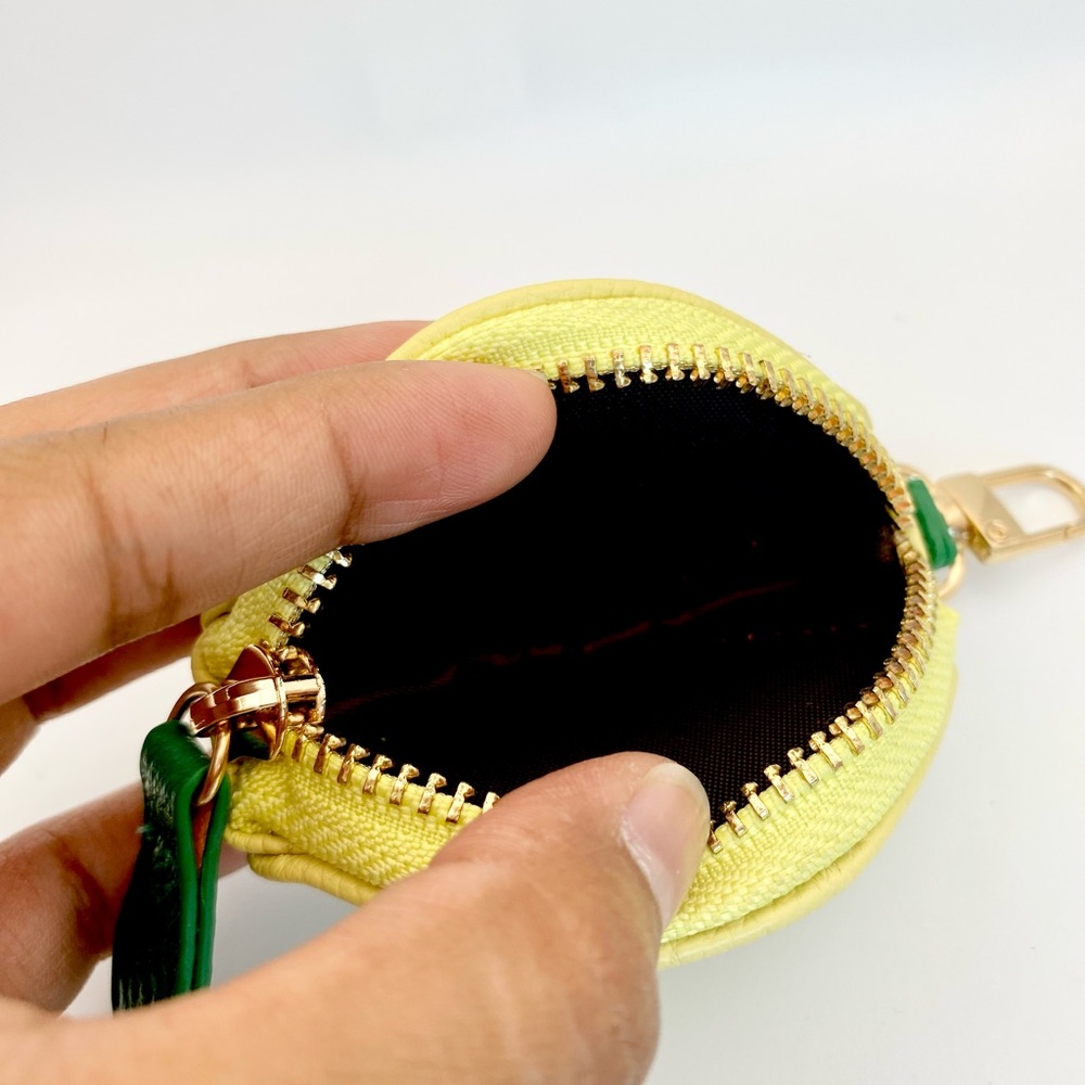 Lemon Coin Purse Keychain Pouch NWOT - Picture 7 of 11
